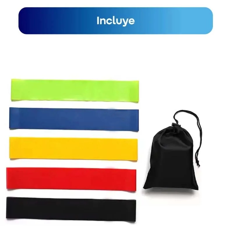 Bandas Isométricas Waggs Fitness de Resistencia x 5 Unidades