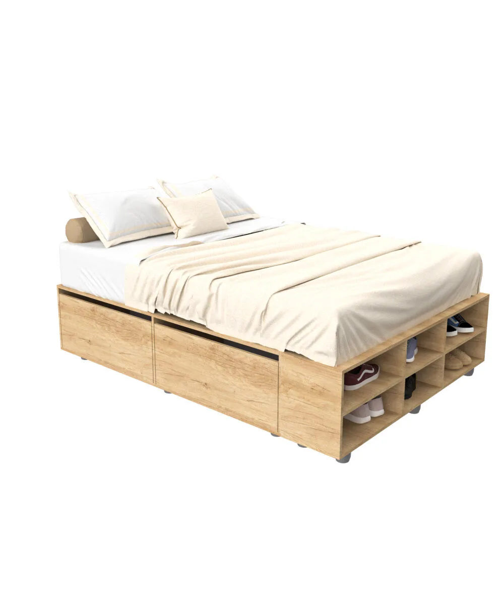 Box Duo Delos 2 Plazas Roble Nebraska Natural