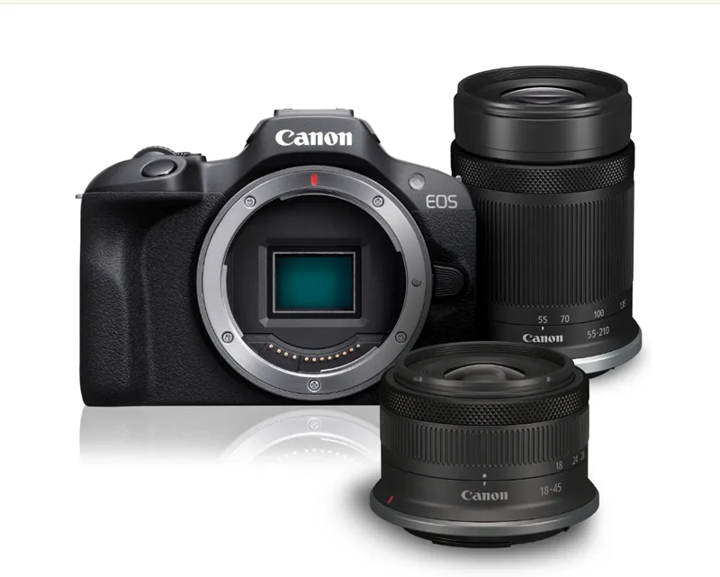 Canon EOS R100 Doble kit 18-45mm 55-210mm