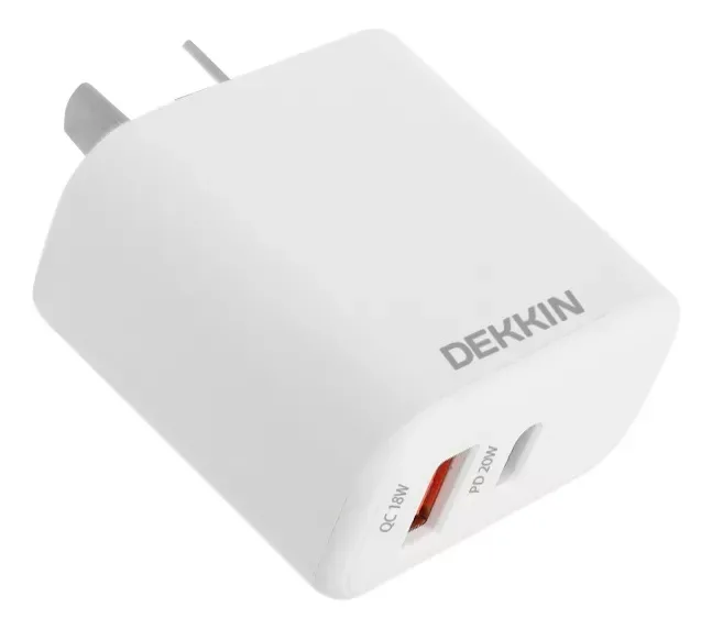 Cargador Dekkin Duo USB-A USB-C 20W