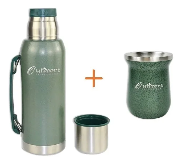 Combo Termo Acero Inoxidable con Mate