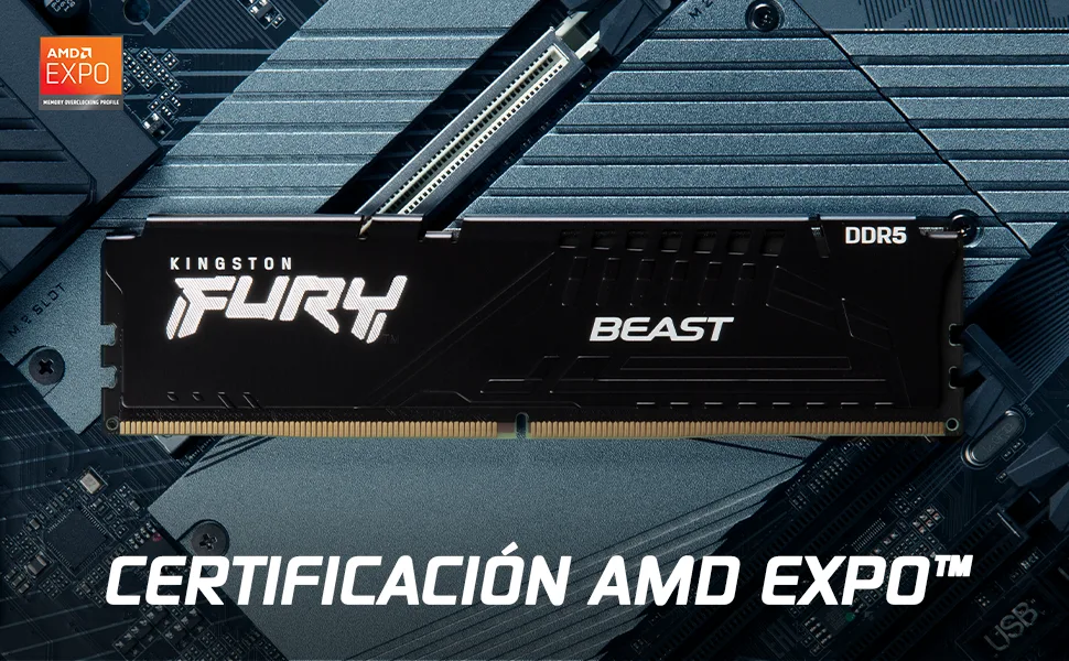 DDR5 16GB KINGSTON 5600MHZ CL36 FURY BEAST BLACK
