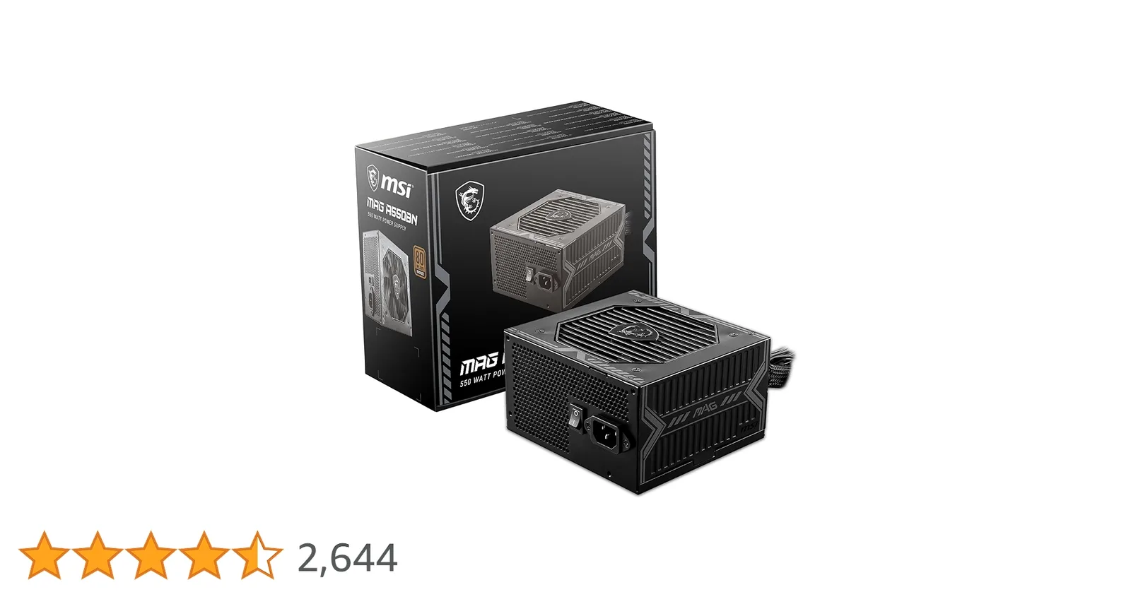FUENTE MSI MAG A550BN 550W / ATX/ 80+ BRONCE (CABLE POWER AMERICANO)