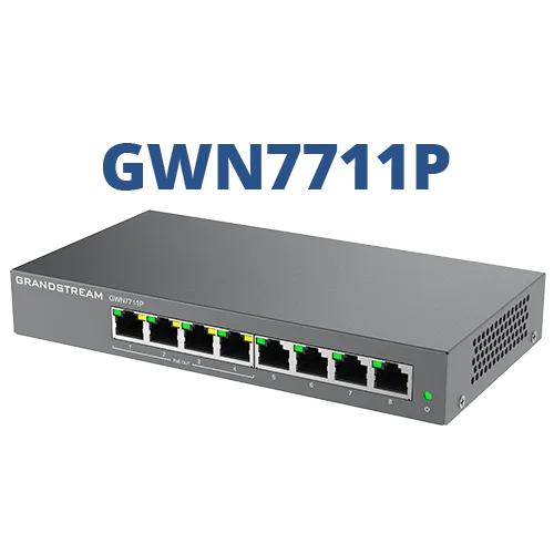 GRANDSTREAM SWITCH ADM CAPA 2 LITE POR NUBE(GDSM) 4 GIGA 4 POE 60W SIN FUENTE