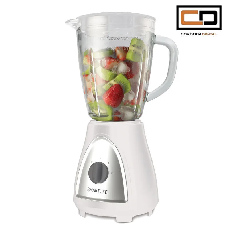 Licuadora Smartlife Jarra de Vidrio Blanca