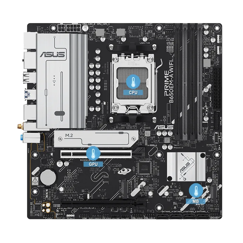 MB ASUS AM5 PRIME B650EM-A WIFI BOX DDR5 M-ATX