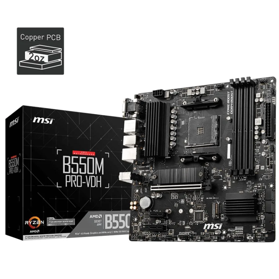 MOTHER MSI B550M PRO-VDH AM4 H/DP/V M.2 / DDR4