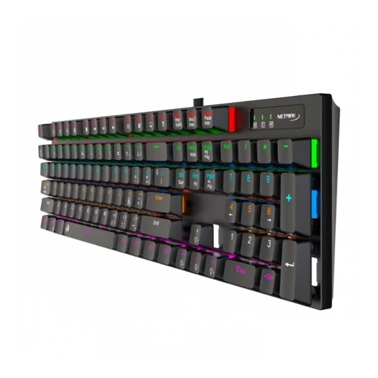 NETMAK TECLADO GAMER MECANICO RETROILUMINADO USB NM-ALLIANCE