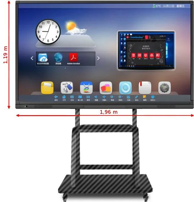 Pantalla Interactiva Tactil 85″ UHD 4K Core i7 8GB SSD 256GB Android