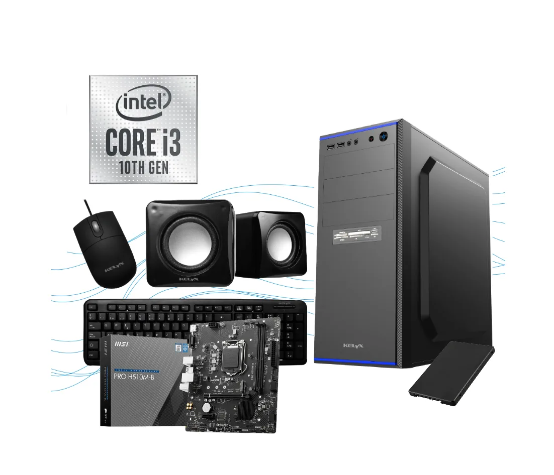 PC Intel Core i3-10100 8GB SSD 240GB