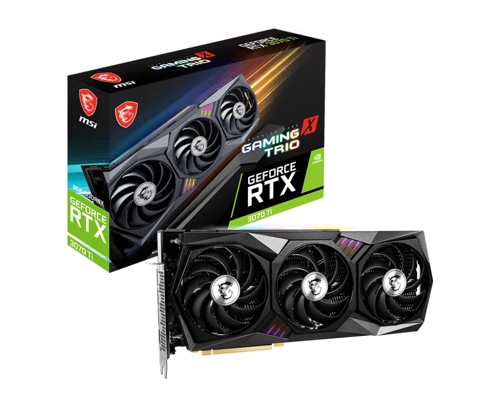 Placa de Video MSI GeForce RTX 3070 TI Gaming X Trio 8GB DDR6