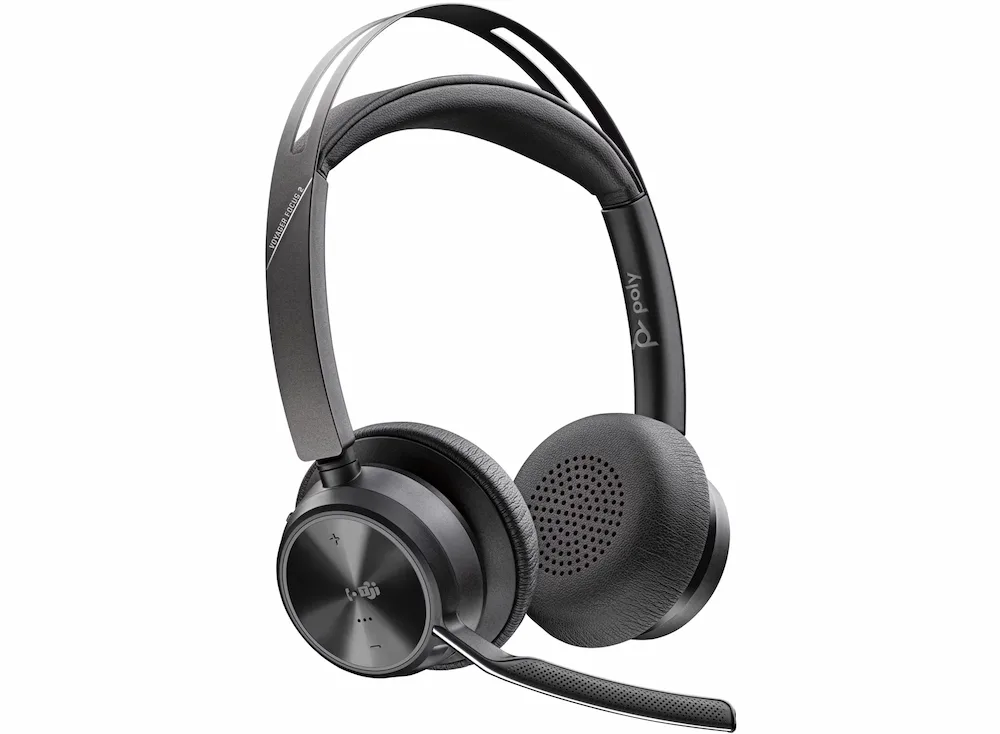 Poly Voyager Focus 2 Msft Teams Certified USB-C-C Headset +USB-C/A Adapter +Charging Stand No locali