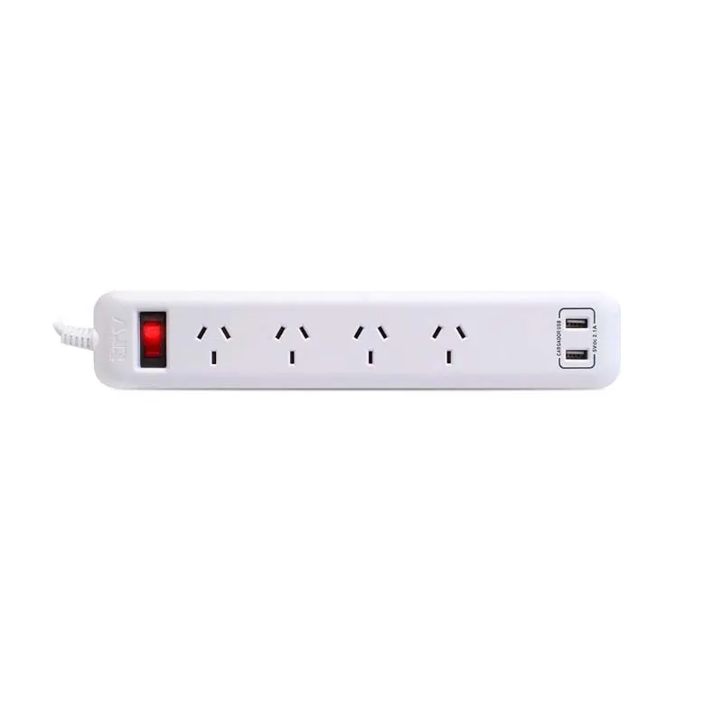 Prolongador TRV 4 enchufes + 2 USB