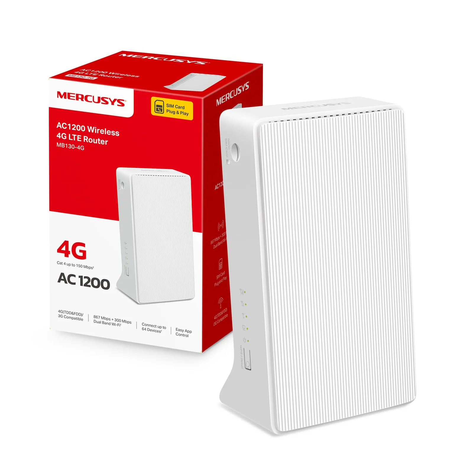 ROUTER 2P MERCUSYS MB130-4G AC1200