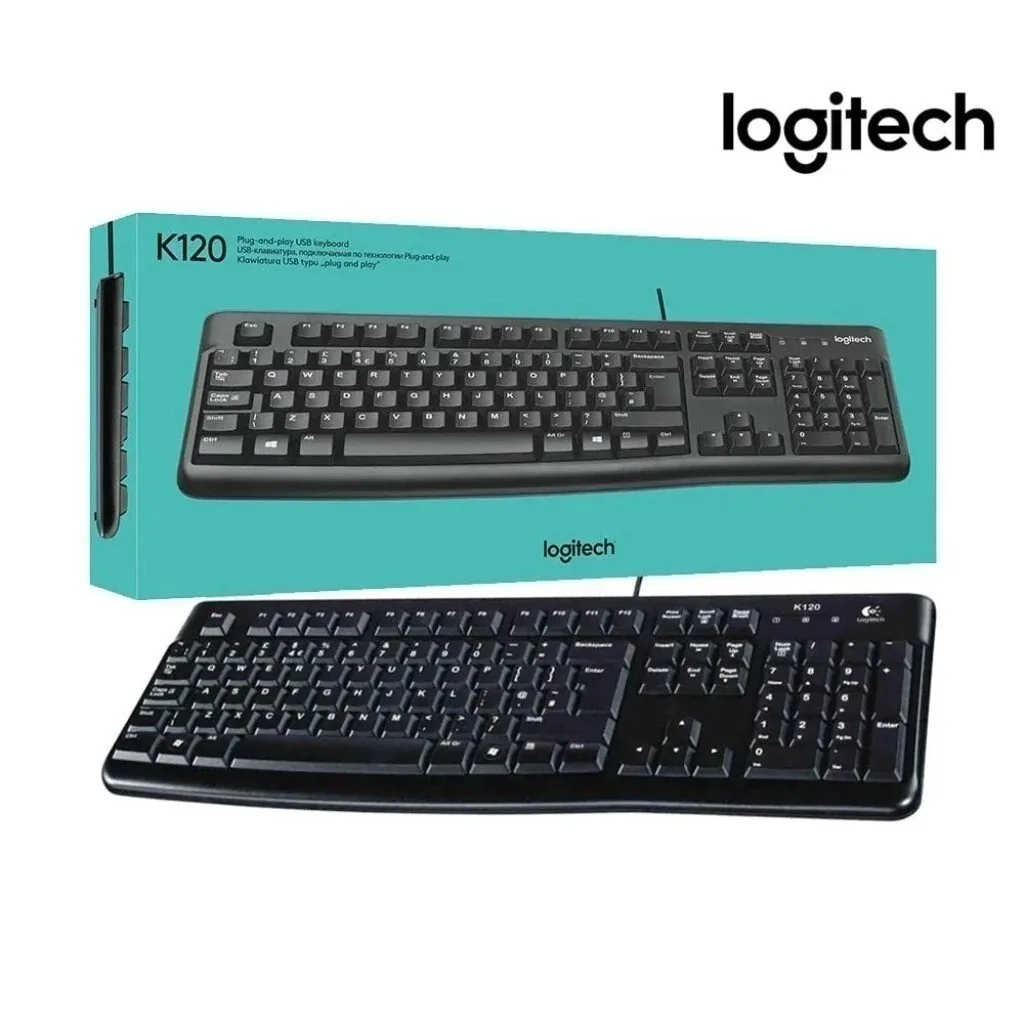 TECLADO LOGITECH K120 USB BLACK LATINO