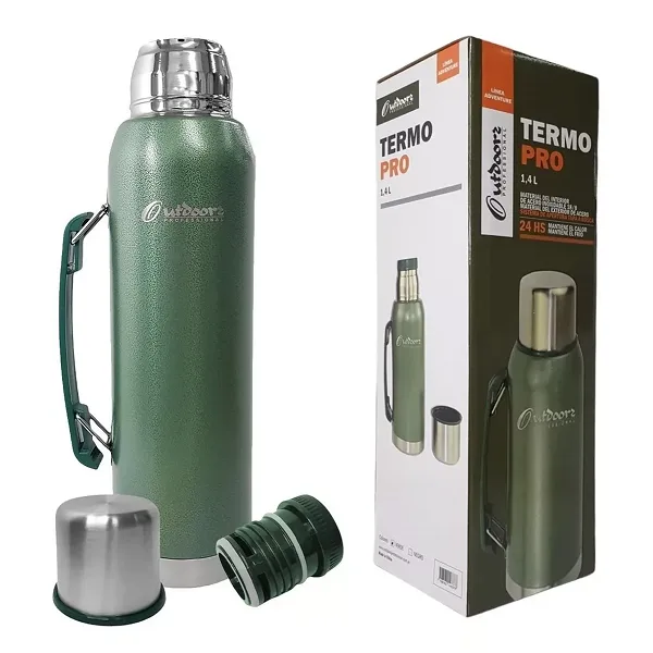 Termo Acero Inoxidable Outdoors 1.4L Manija 24hs