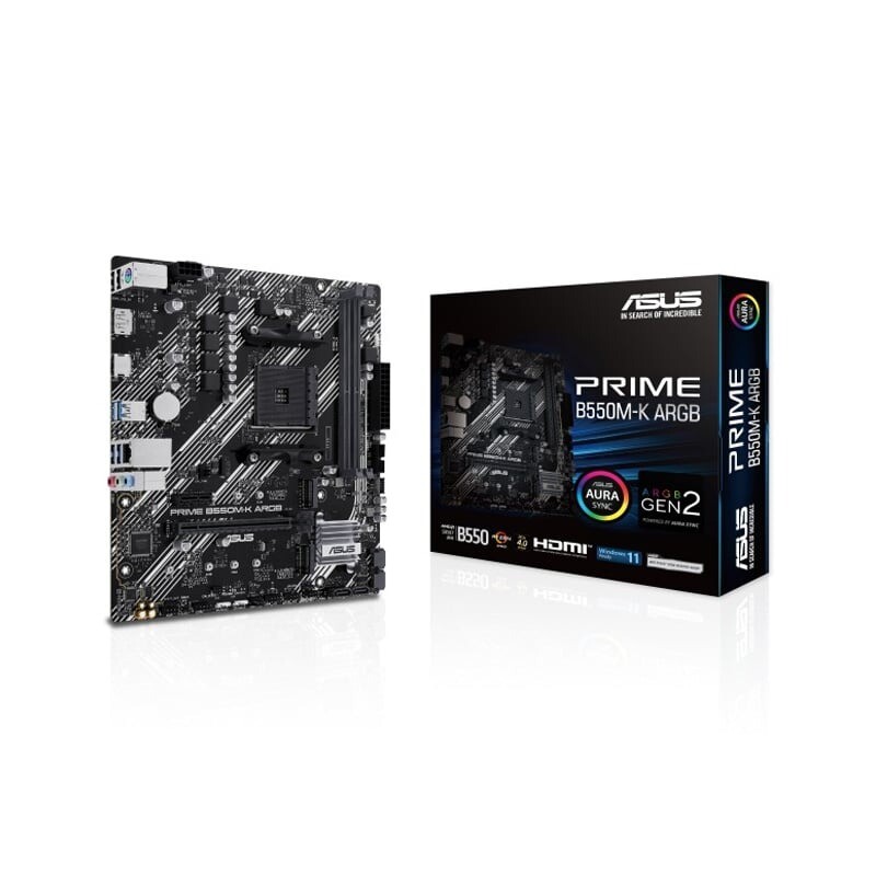 MB ASUS AM4 PRIME B550M-K ARGB DDR4 BOX M-ATX