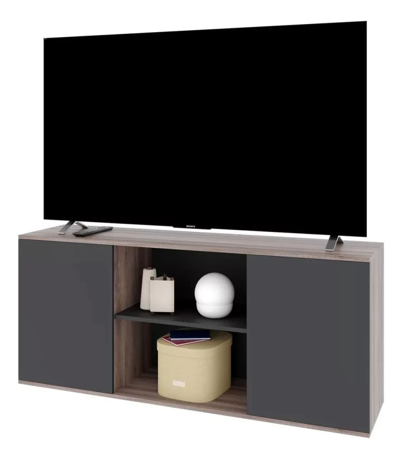 Rack Mesa TV Delos 65″ Nebraska Negro